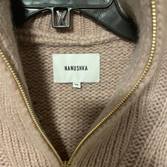 RARE Nanushka Evie Half-Zip Cable Knit Sweater - Picture 3 of 11